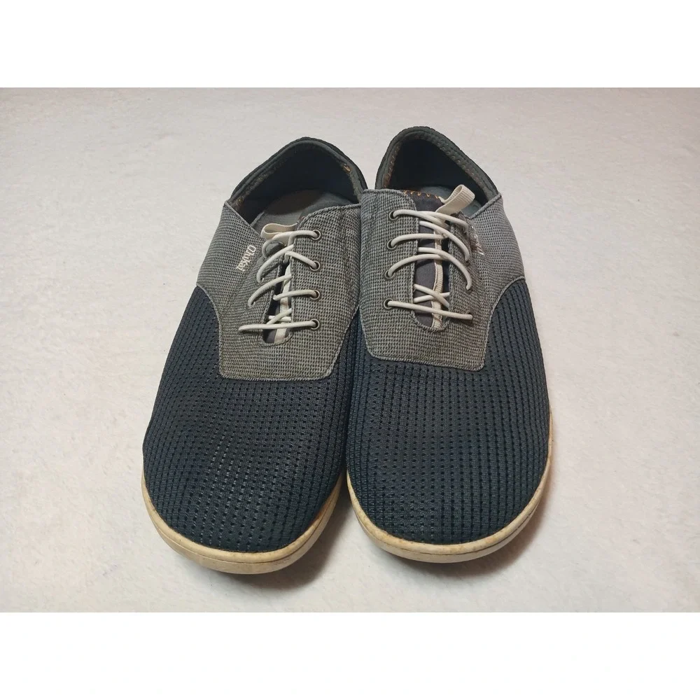 Olukai Nohea Moku Mesh Grey Slip On Casual Boat Shoes Men's 9 Casual Comfort